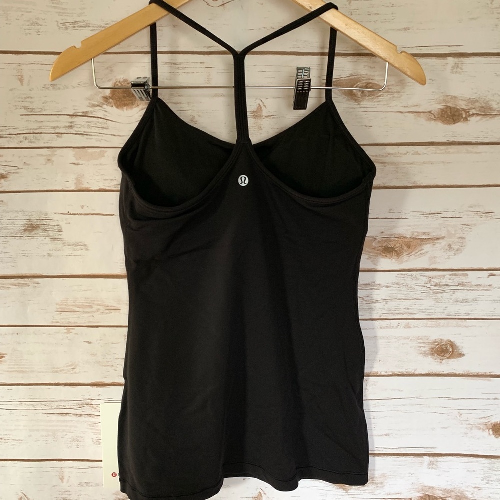 NWT lululemon power pose tank black top shelf bra - Picture 5 of 6